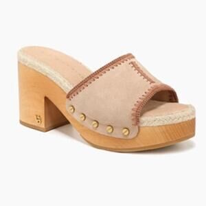 Veronica Beard  Hannalee Suede Wooden Platforms 9